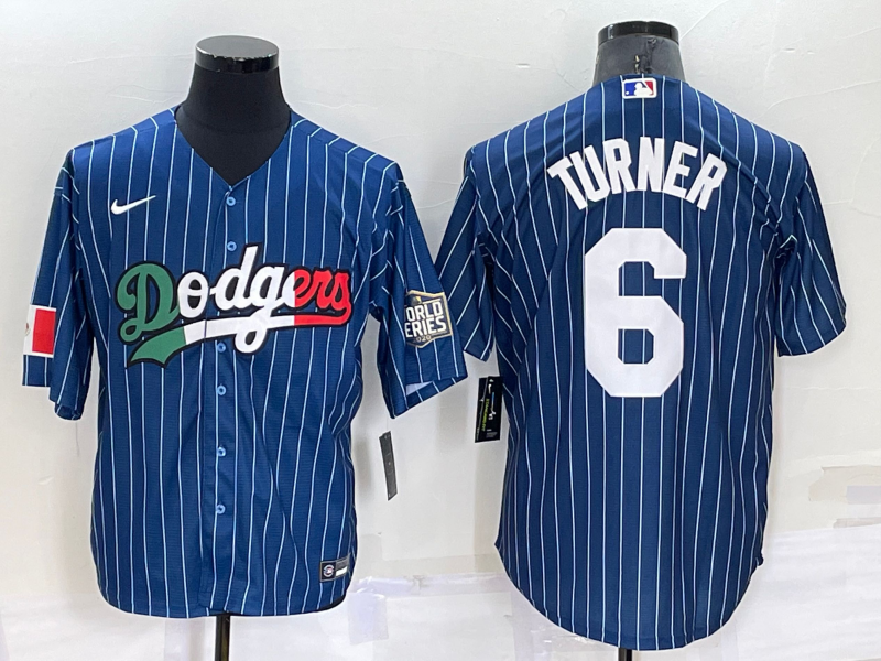 Men's Los Angeles Dodgers Trea Turner #6 Blue Alternate Jersey